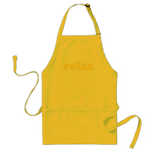 Relax modern typography funny cool yellow adult apron