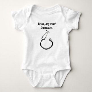 Relax My Aunt Is A Nurse Baby Bodysuit