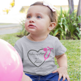 Relax My Mom Is A Nurse Heart Stethoscope Toddler T-shirt