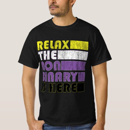 Relax Non Binary LGBTQ Pride T_Shirt