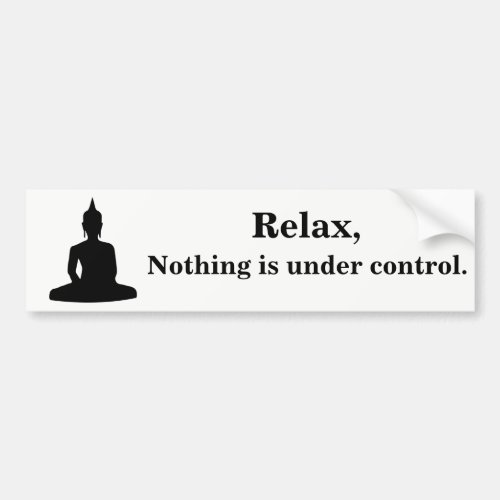 Relax Nothing is under control Bumper Sticker