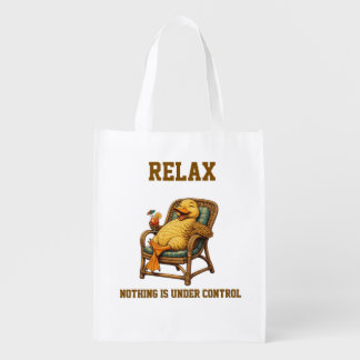 Relax Nothing Is Under Control Funny Duck Tote Bag