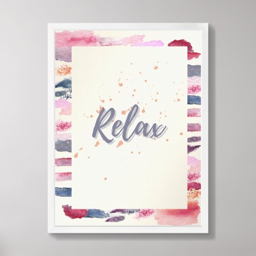 Relax pastel  framed art