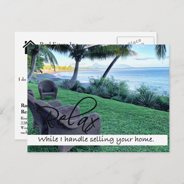 RELAX Real Estate postcard (Front/Back)