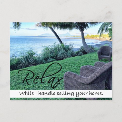 RELAX Real Estate postcard