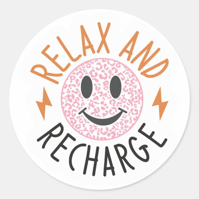 Relax & recharge sticker (Front)