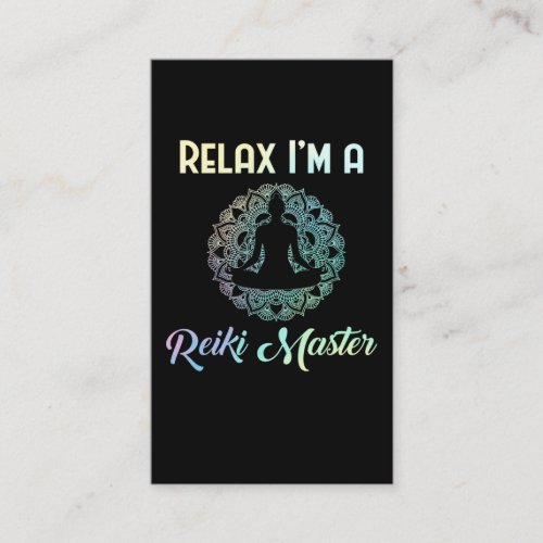 Relax Reiki Master Therapist Chakra Therapy Business Card