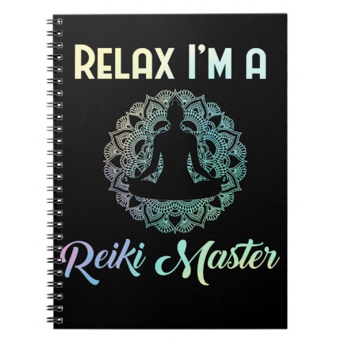 Relax Reiki Master Therapist Chakra Therapy Notebook