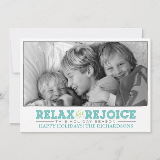 Relax + Rejoice Holiday Card (Front)