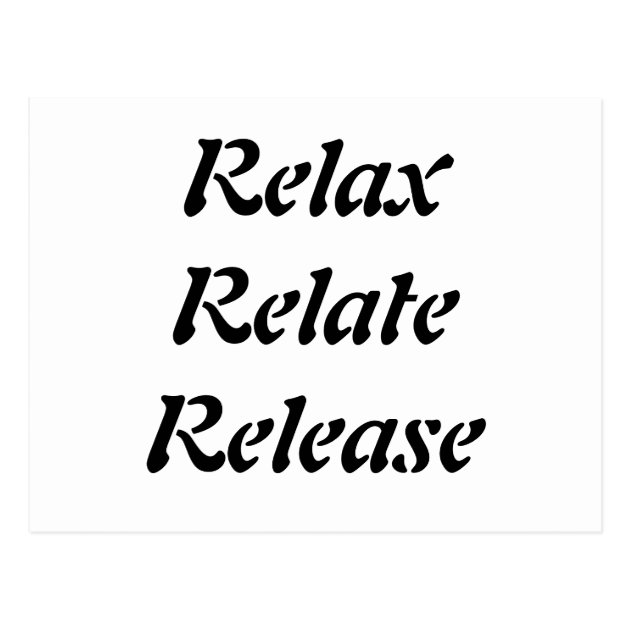 relax relate release meaning