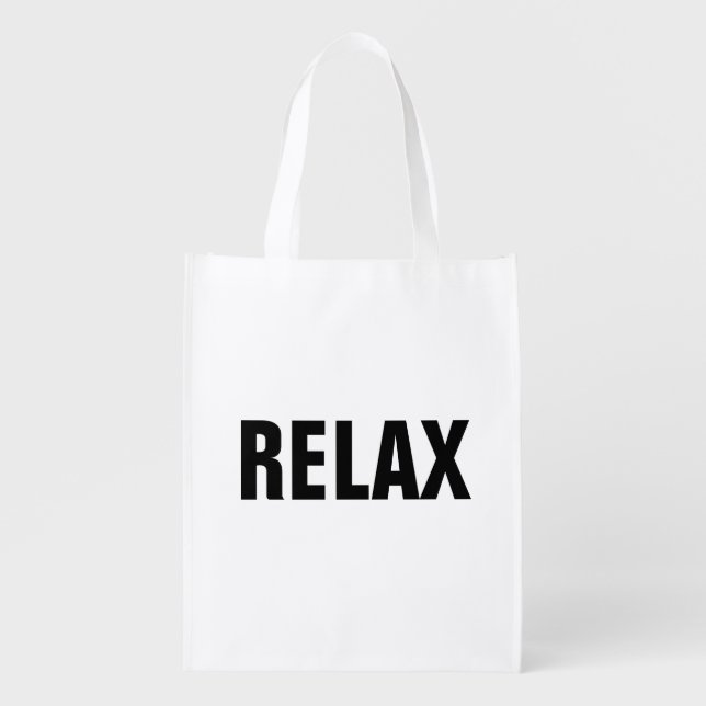 Relax Reusable Grocery Bag (Front)
