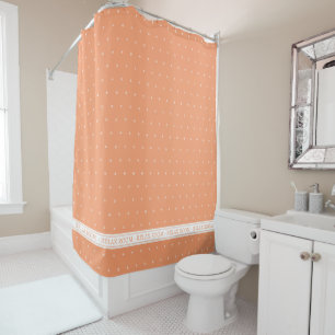 relax room orange peach shower curtain
