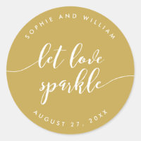 Relax Script Let Love Sparkle Custom Color Wedding