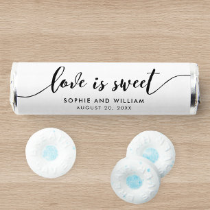 Relax Script Love is Sweet Wedding Breath Mints