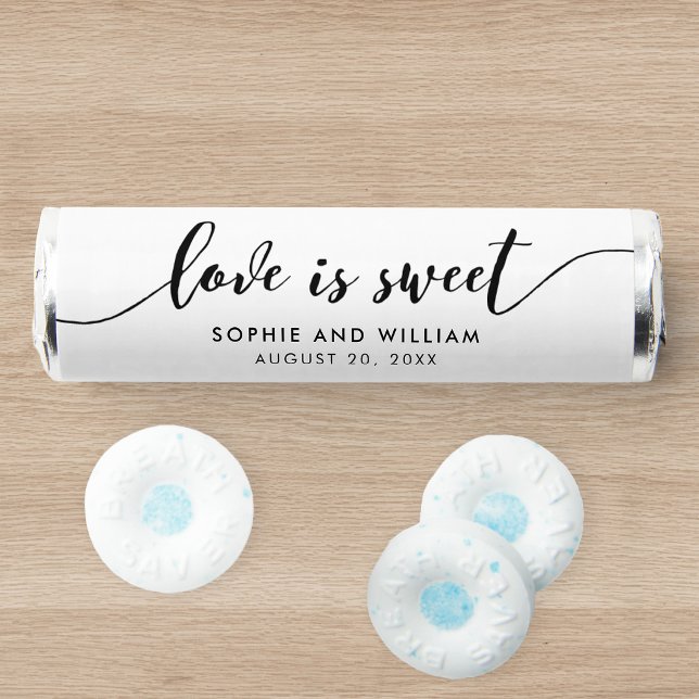 Relax Script Love is Sweet Wedding Breath Mints (Creator Uploaded)