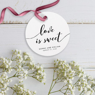 Relax Script Love is Sweet Wedding Favor Tags
