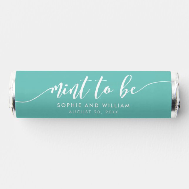 Relax Script Mint to Be Editable Color Wedding (Front)