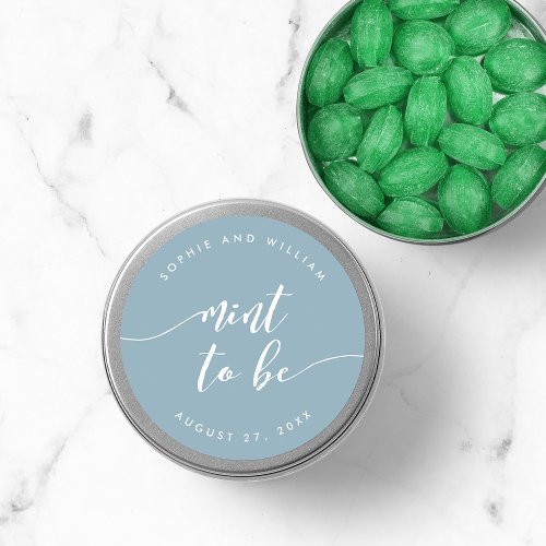Relax Script Mint to Be Editable Color Wedding Classic Round Sticker