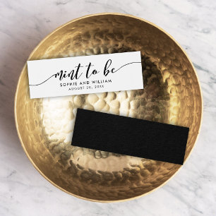 Relax Script Mint to Be Wedding Favor Tag