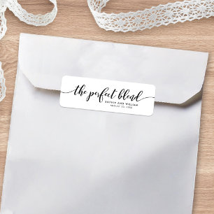 Relax Script The Perfect Blend Wedding Favor Label