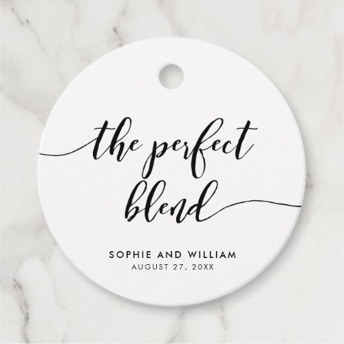 Relax Script The Perfect Blend Wedding Favor Tags