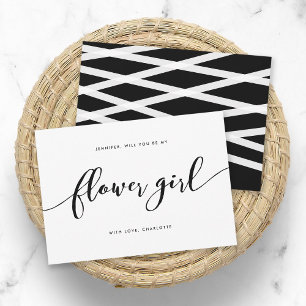 Relax Script Will You Be My Flower Girl Invitation