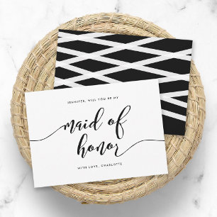 Relax Script Will You Be My Maid of Honor Invitation