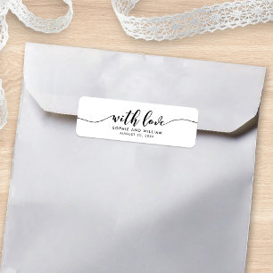Relax Script With Love Wedding Favor Label