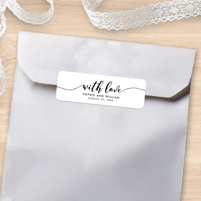 Relax Script With Love Wedding Favor Label (Creator Uploaded)