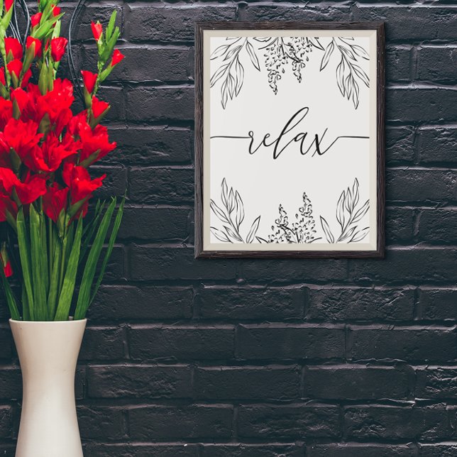 Relax Scripture Bathroom wall art poster (Creator Uploaded)