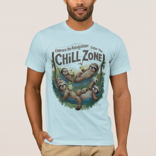 Relax Slothspiration Zone Moreover Sloths Chill  T_Shirt