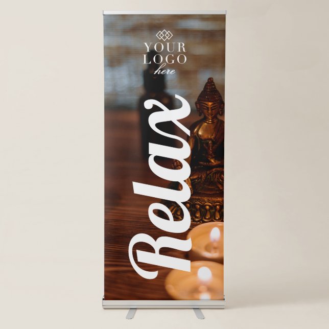 Relax Spa and Beauty Small Business Retractable Banner (Front)