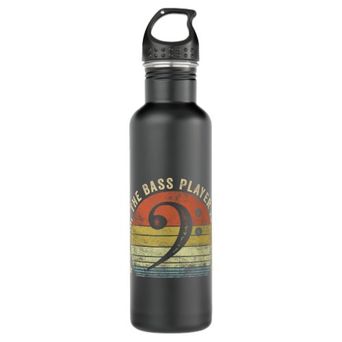 Relax The Bass Player Is Here Bassist Gifts Music  Stainless Steel Water Bottle