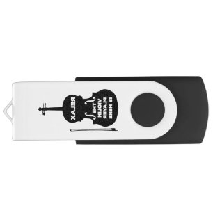 Relax The Violin Player is Here Flash Drive