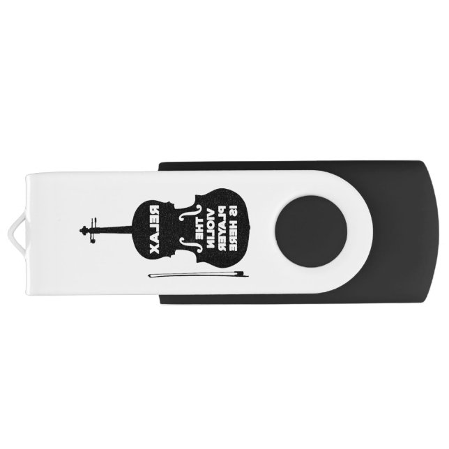 Relax The Violin Player is Here Flash Drive (Back)