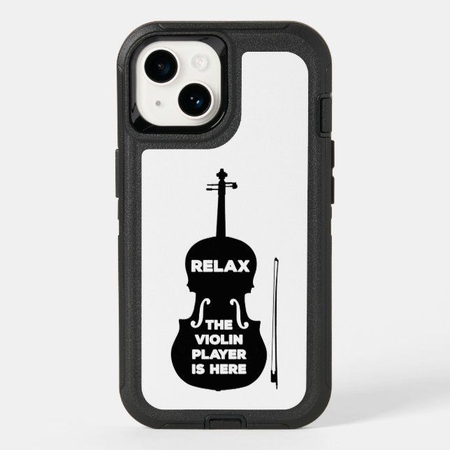 Relax The Violin Player is Here Otterbox iPhone Case (Back)