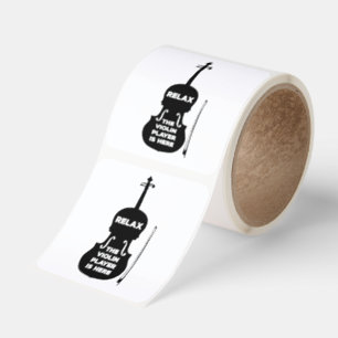 Relax The Violin Player is Here Square Sticker