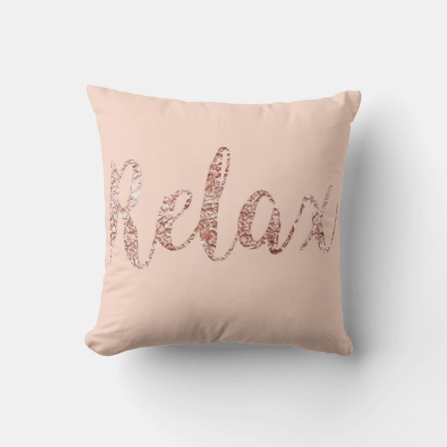 Relax Throw Pillow (Front)