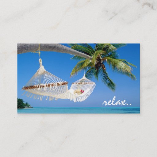 Customizable relax travel business card