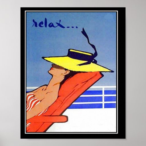 Relax Travel Vintage poster | Zazzle