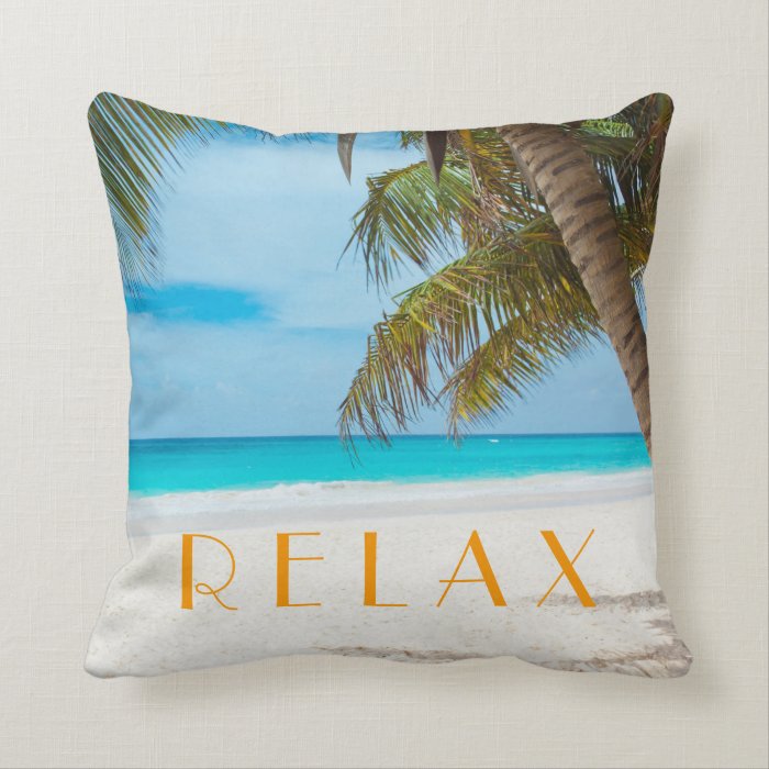 Relax Tropical Beach Pillow