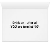 RELAX=TURNING 40 HUMOR CARDS (Inside Horizontal (Bottom))