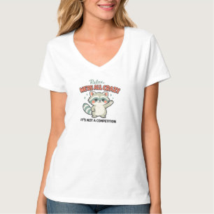 Relax We Are All Crazy Raccoon Sarcastic Humor T-Shirt