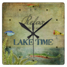 Lake Time Wall Clocks Zazzle