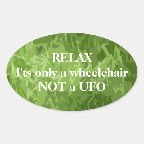 Relax Wheelchair Oval Sticker