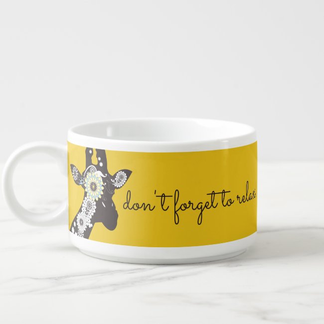 Relax - Yellow Funky Cool Giraffe