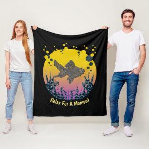 Relax Your Mind Under The Sea Personalize Fleece Blanket