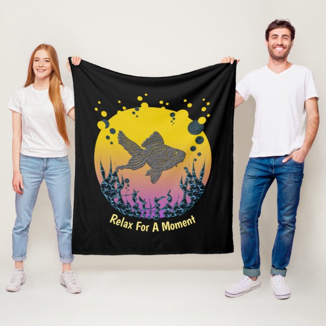 Relax Your Mind Under The Sea Personalize Fleece Blanket (In Situ)