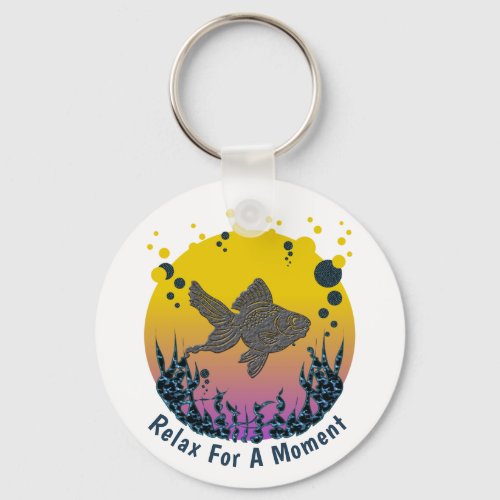 Relax Your Mind Under The Sea Personalize Keychain