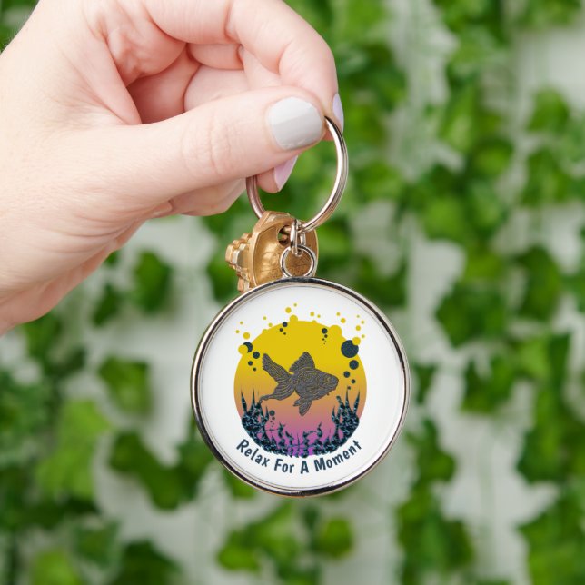Relax Your Mind Under The Sea Personalize Keychain (Hand)